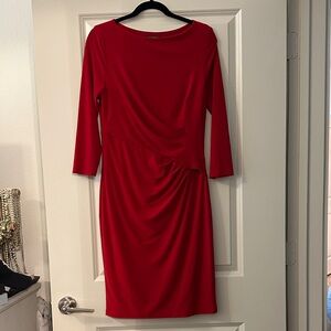 Ralph Lauren Elegant Red Midi Dress